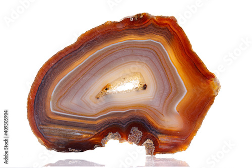 macro mineral stone agate on a white background photo