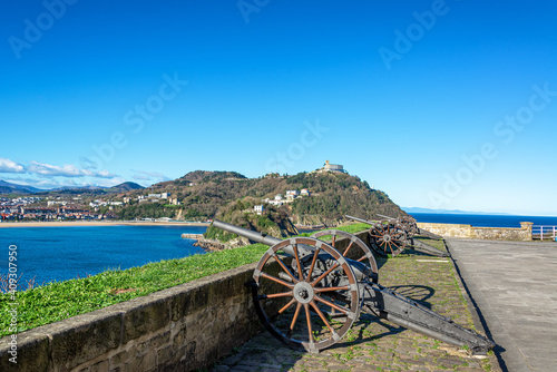 Cannons in San Sebastian  Spain