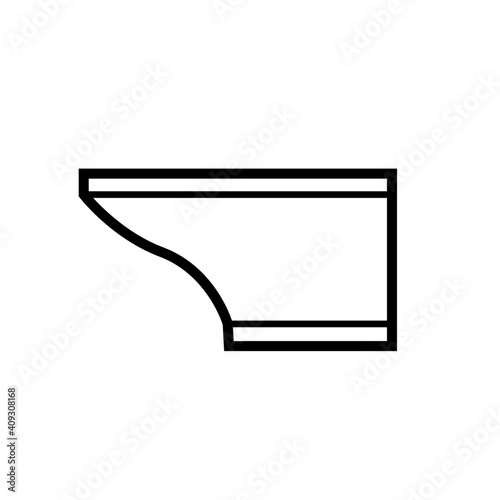Moulding crown and cornice icon