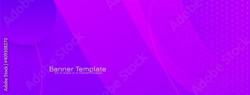 Abstract violet color wave style design banner