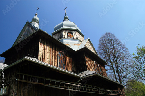 Greek Catholic church of Saint Nicholas in Chmiel village, Bieszczady Mountains, Poland