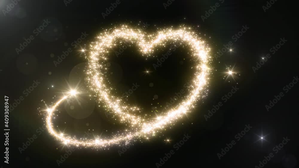 Heart Glitter Sparkling Particles Love Fireworks background. Heart Glitter Sparkling Particles Love Fireworks background.
