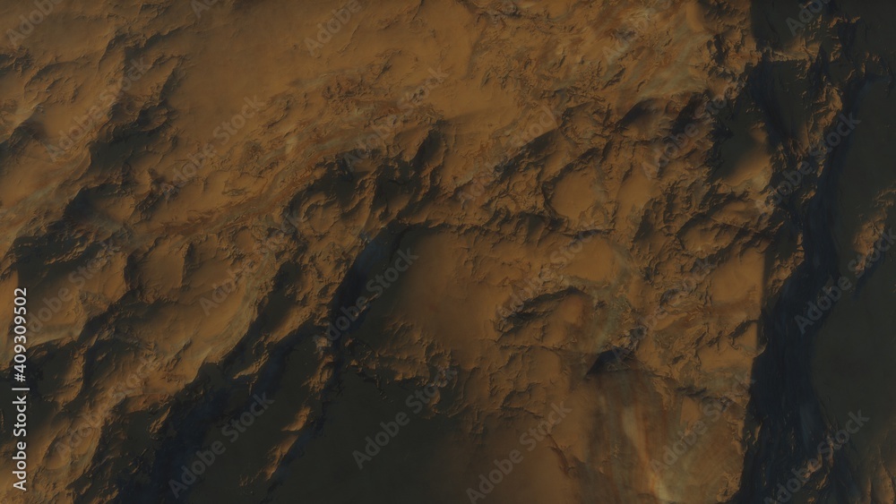 Fototapeta premium abstract aerial view, abstract cosmic texture, top view of alien planet, texture of th exo planet, abstract texture 3d render