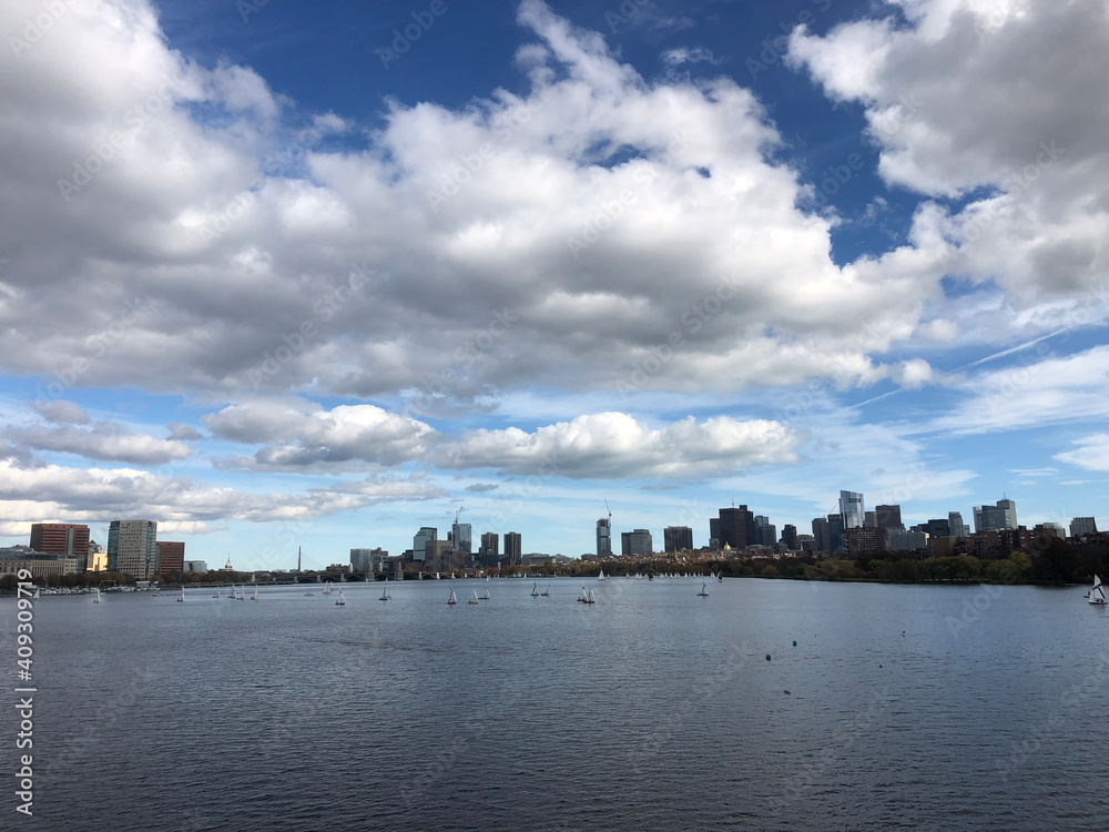 Boston skyline over the Charles River