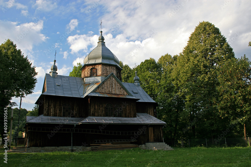 Greek Catholic church of Saint Nicholas in Chmiel village, Bieszczady Mountains, Poland