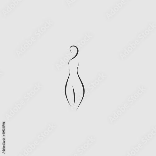 woman silhouette icon vector logo design