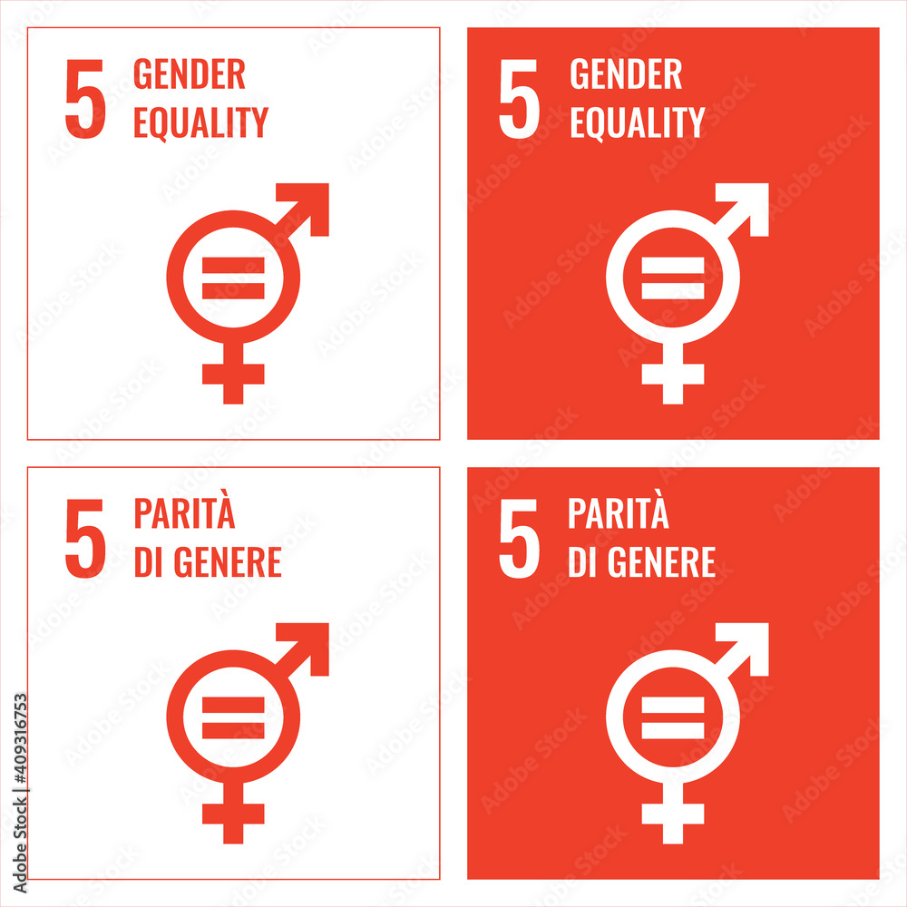 Illustrazione Stock 05 gender equality education icon, Corporate social ...