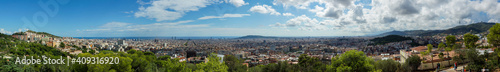 Spain, Barcelona -panoramic view from hills 