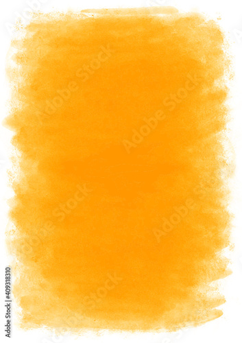 Orange vertical watercolor backdrop. Vector.