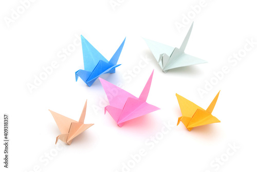 Fototapeta Naklejka Na Ścianę i Meble -  Origami birds