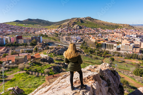 Puertollano, tourist sightseeing from a viewpoint. Ciudad Real, Spain