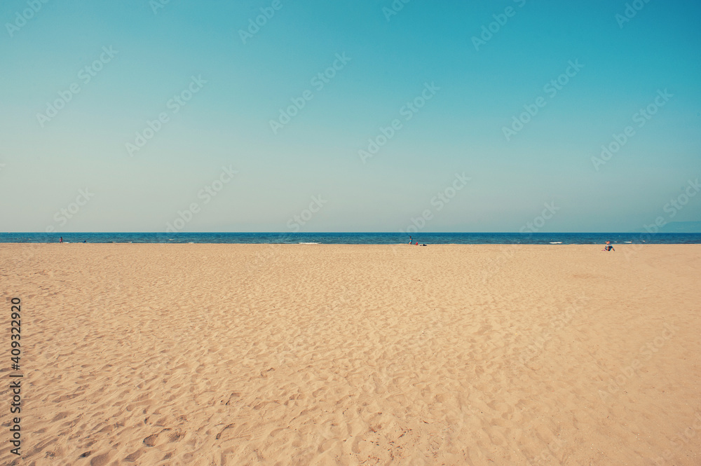 Big sandy beach in Turkey - Pamucak beach