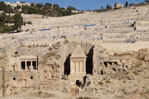 Jerusalem: the Tomb of Zechariah in the Kidron valley photo