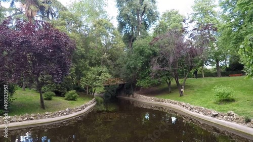 Small lake at El Retiro park in Madrid