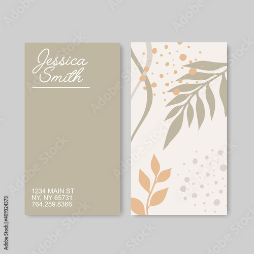 visiting card or business card set. Flyer template design.