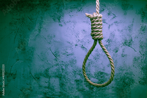 gallows on gray background