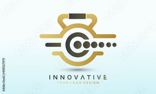 Letter C crossfit logo, fitness logo, Dumbbell icon, Gym Fitness Logo Images and Vectors, Stock Photos