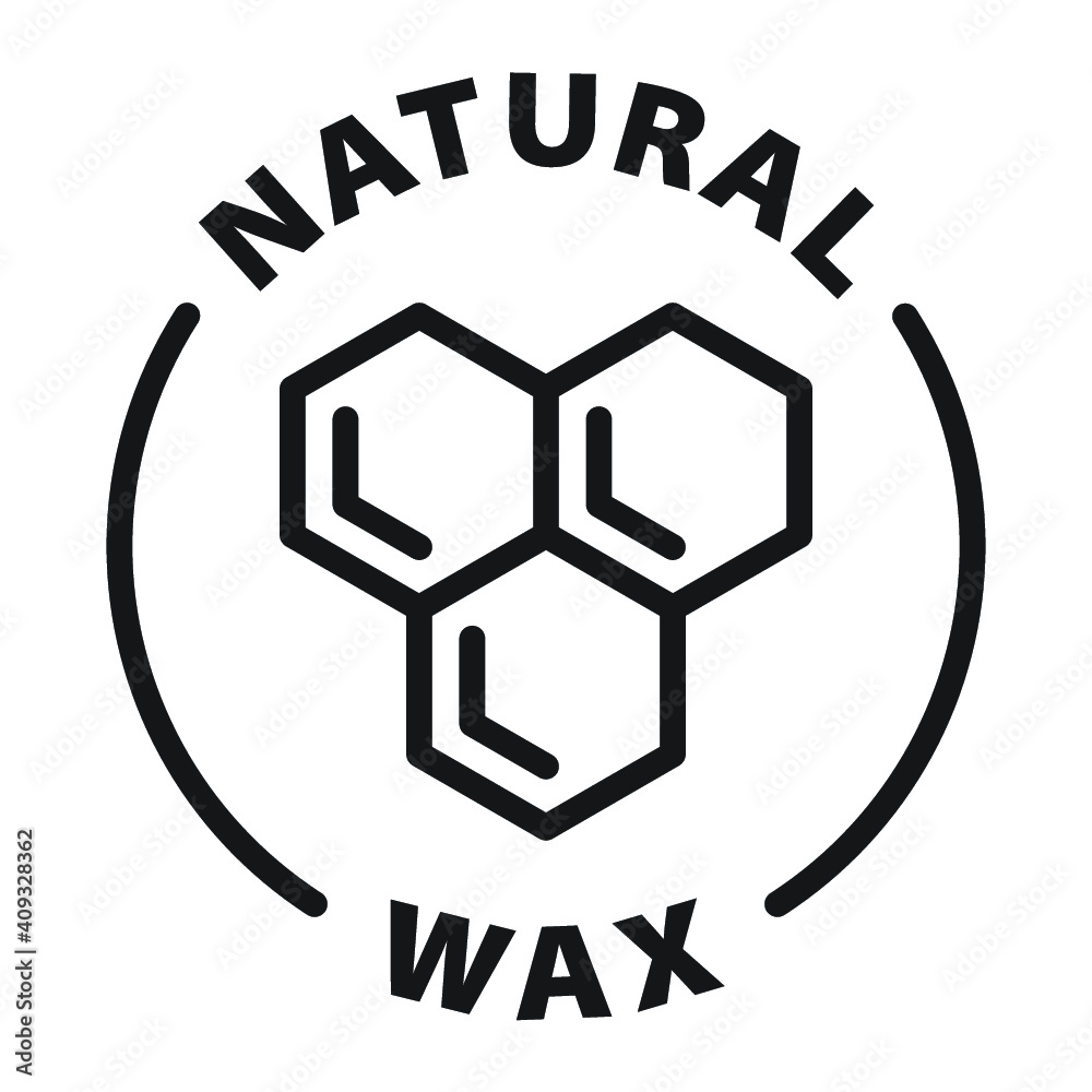 Fototapeta premium natural wax black and white outline badge icon