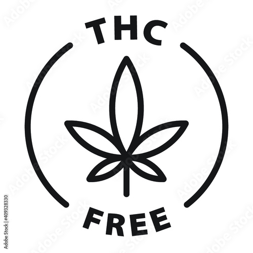 thc free black and white outline badge icon