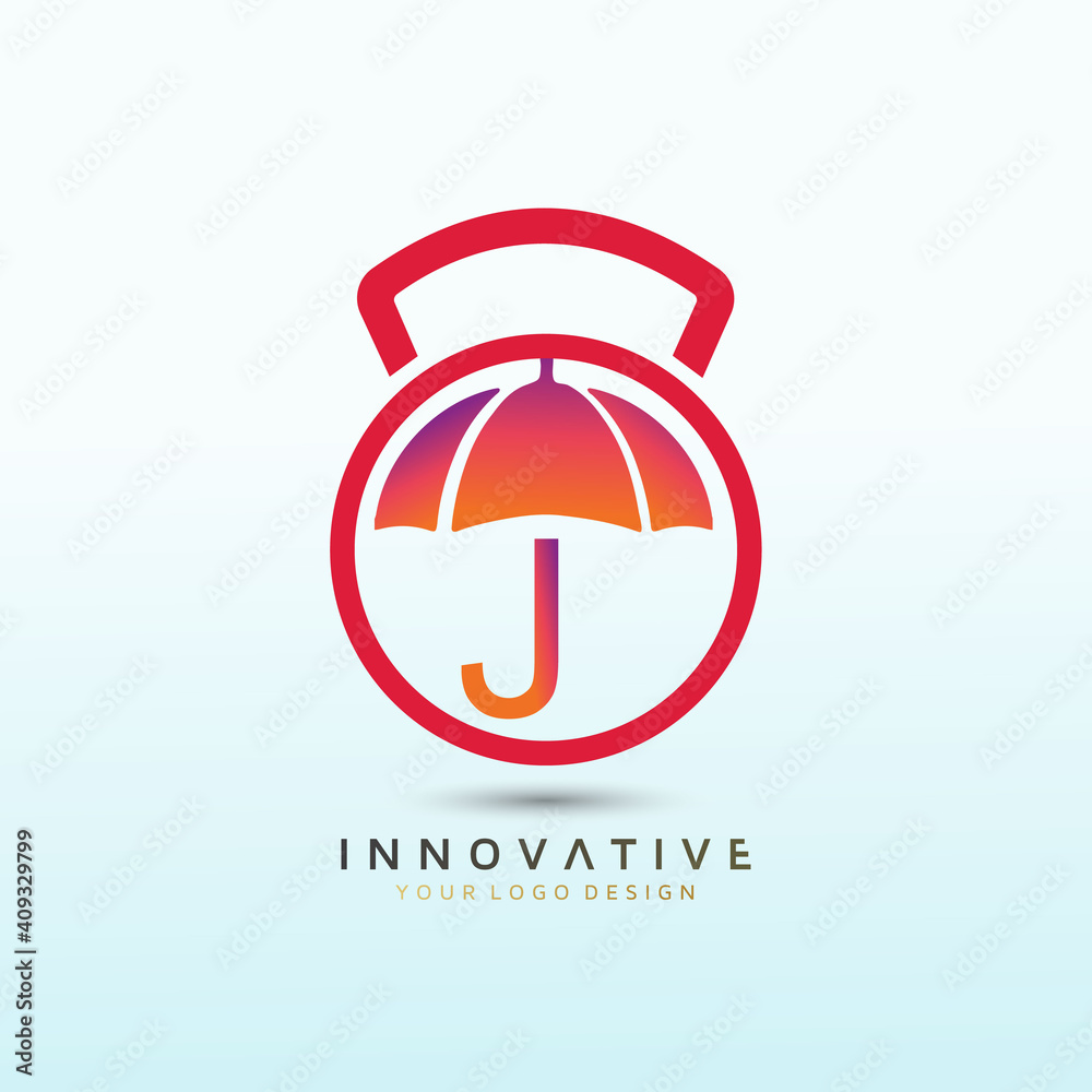Obraz premium Umbrella crossfit logo, fitness logo, Dumbbell icon, Gym Fitness Logo Images and Vectors, Stock Photos