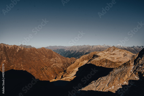 Mountains on a bright sunny day