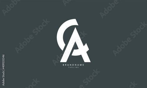 Alphabet letters Initials Monogram logo CA, AC, C and A