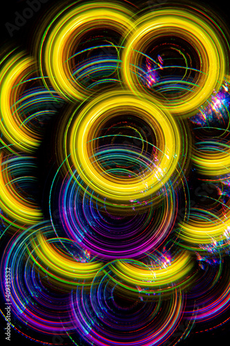 Abstract background.Futuristic vivd neon swirl lines. Light effect.