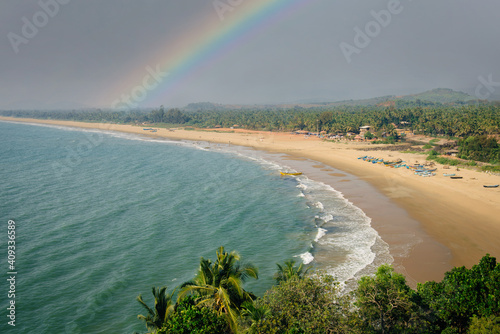 Gokarna beash rainbow after the rain photo