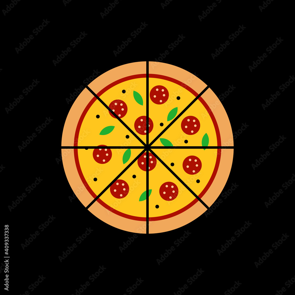 Obraz premium Pizza vector.