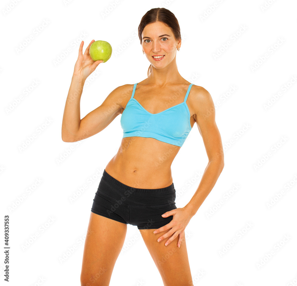 Close up portrait of a young beautiful girl in sport suit Close up portrait of a young beautiful girl in sport suit