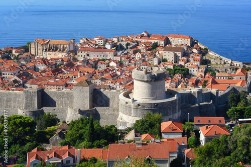 Dubrovnik historical old town and city walls, Croatia