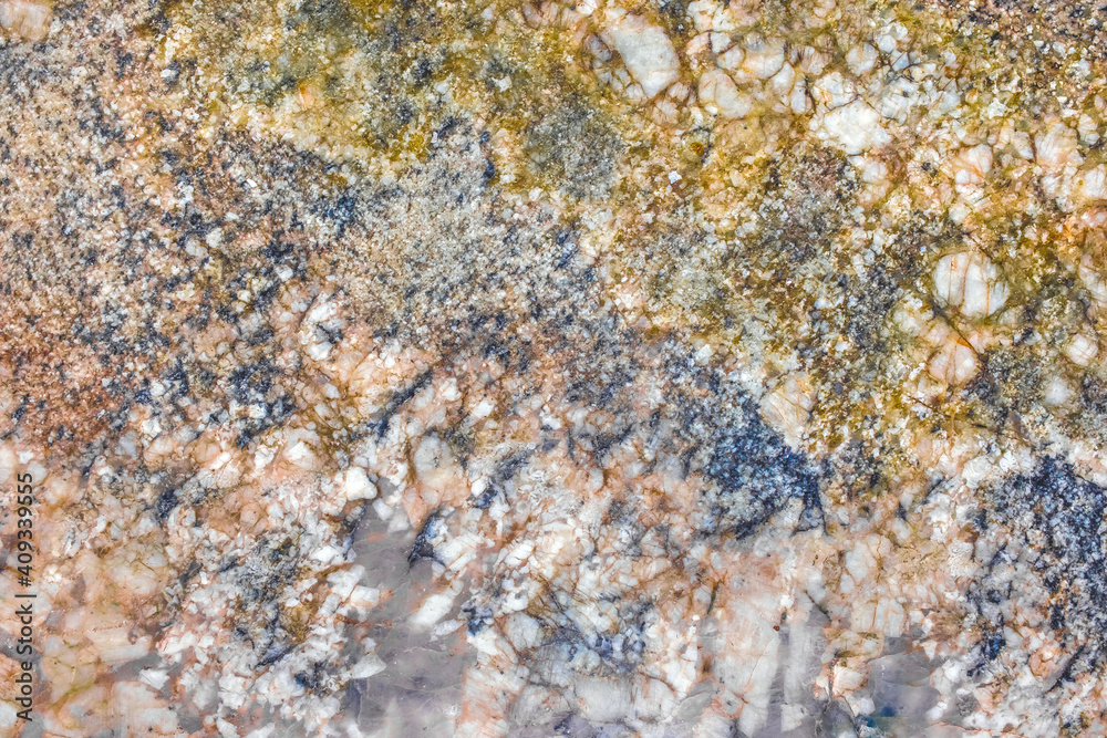 Colored stone marble slab with abstract pattern wall texture granite background