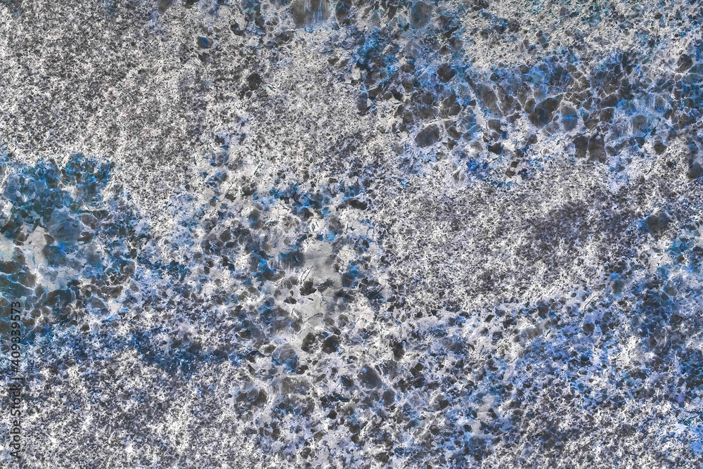 Detailed texture of stone granite or old marble with blue abstract wall pattern texture background