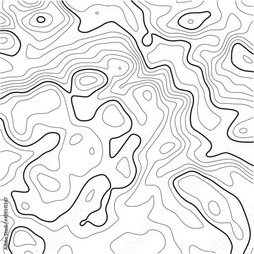  Abstract vector illustration. Topographic map background. Grid map. Contour map vector. 