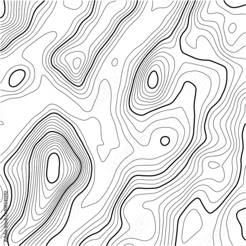  Abstract vector illustration. Topographic map background. Grid map. Contour map vector. 