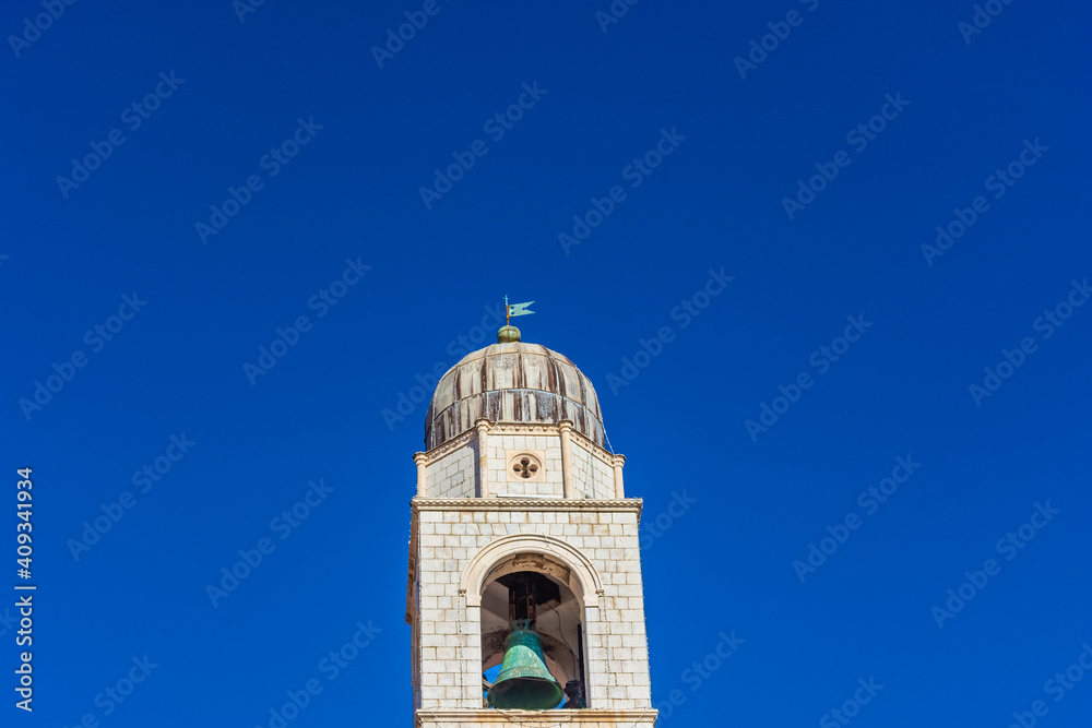 Fototapeta premium Beautiful Belltower in Dubrovnik old town, Croatia
