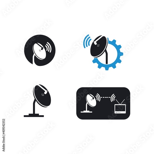 parabolic satellite tv icon vector illustration design