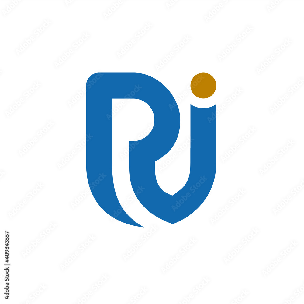 RJ initial logo, for identity your company.