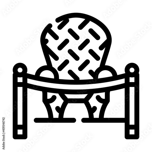 furniture museum exhibit line icon vector illustration