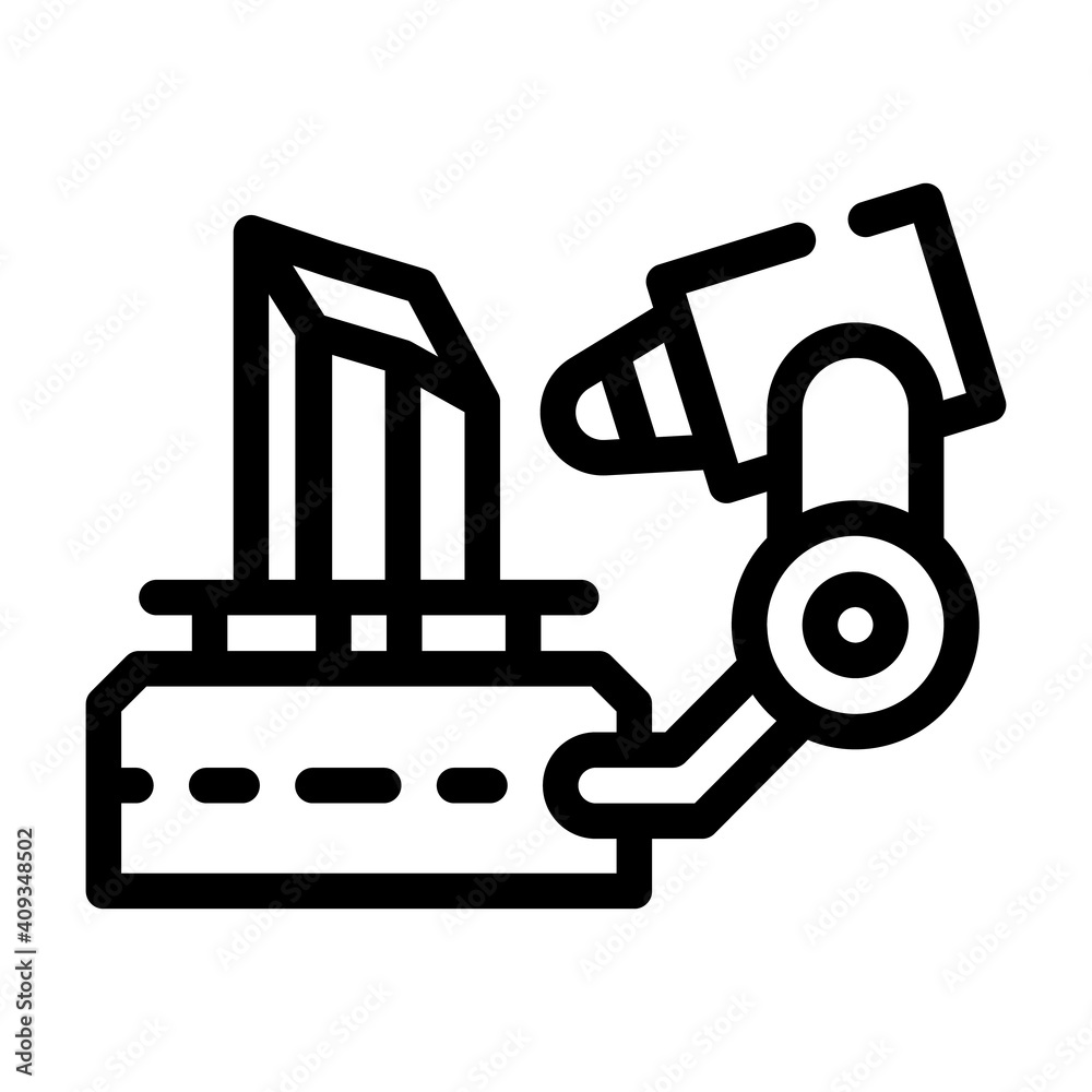 3d scanner line icon vector illustration flat