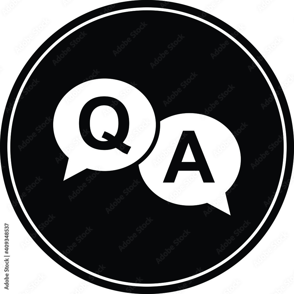 Obraz premium social media highlight icon Q and A