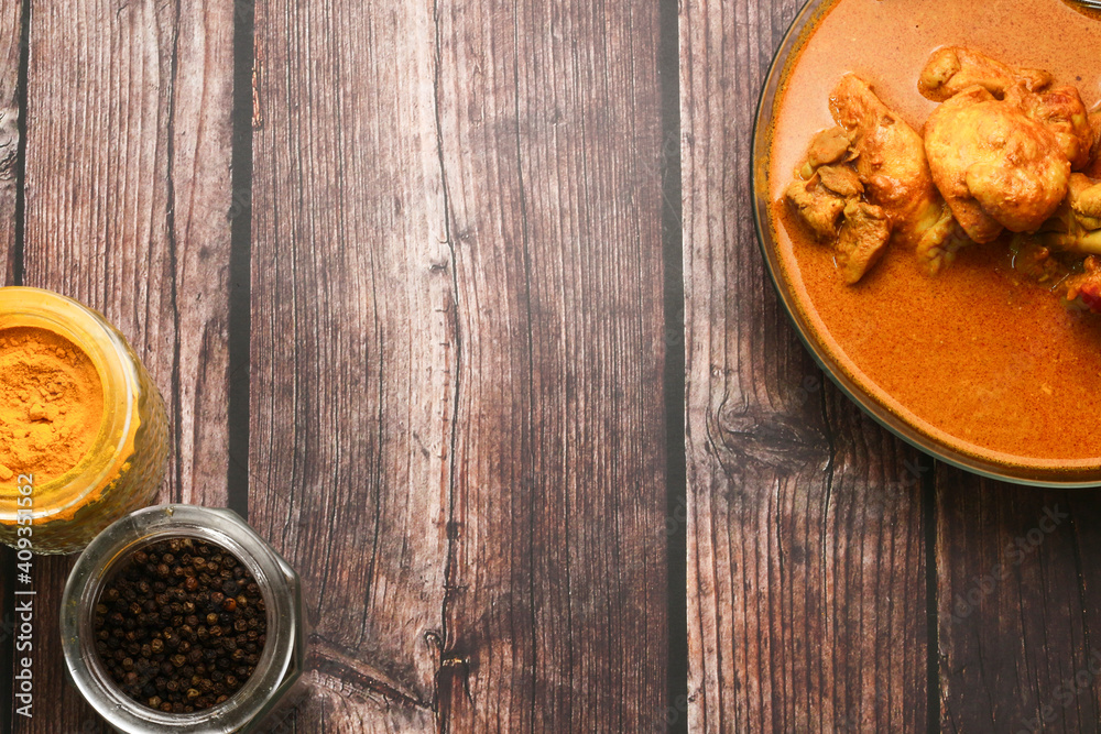 Fototapeta premium delicious lunch main dish whish is chicken curry.