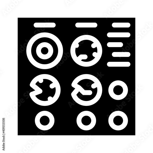 coins museum exhibit glyph icon vector illustration