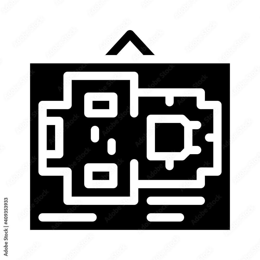 exhibition plan museum glyph icon vector illustration exhibition plan museum glyph icon vector illustration