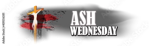 vector illustration of concept for Ash Wednesday wishes greeting , banner, poster