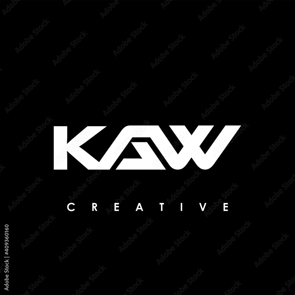 Fototapeta premium KAW Letter Initial Logo Design Template Vector Illustration