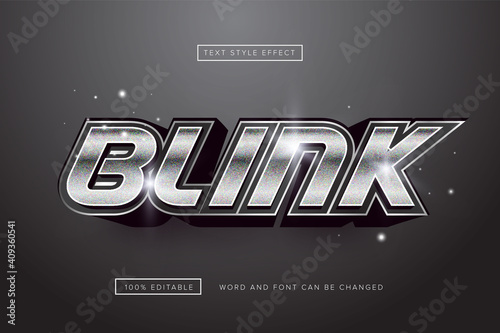 Blink Chrome metal style text effect premium free download