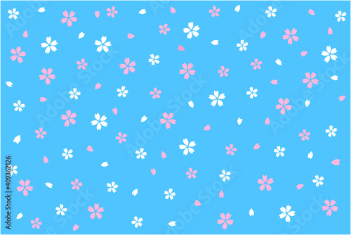 桜模様の背景イラスト素材
