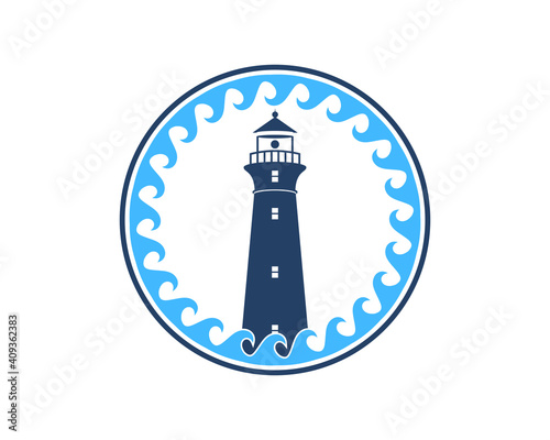 Light house inside the circular wave
