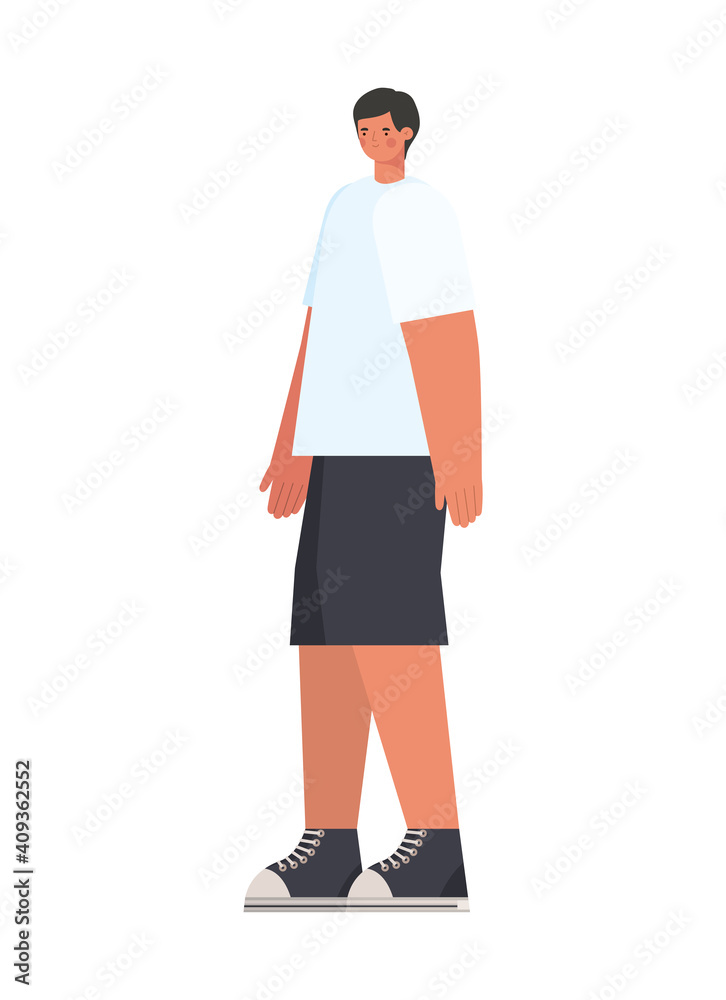 man on a white background